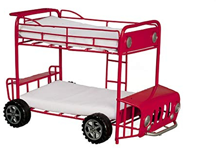 Melody Jane Puppenhaus Doppeldecker Bus Etagenbett Miniatur-Schlafzimmer Möbel Etagenbetten