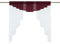 HongYa transparenter Voile Scheibengardine Tunnelzug Kurzstore Küche Kleinfenster Gardine H/B 145/120 cm Beere