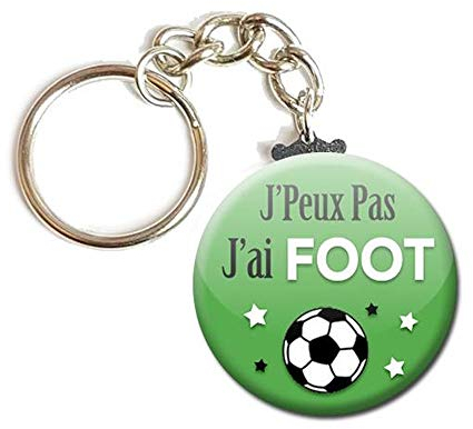 Porte Clés Chaînette 3,8 centimètres j' peux pas j' ai Foot Sport Idée Cadeau Accessoire Humour Homme Femme Excuse