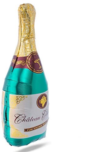 Champagner-Flasche Heliumballon 110x45cm Luftballon Helium-Ballon Sylvester-Deko Party-Dekoration