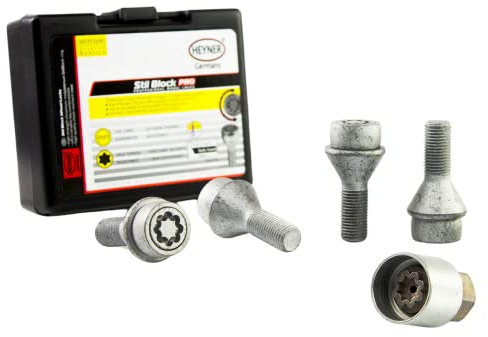 Fits Peugeot Boxer M14 Thread 2007-onwards M14x1.5x28.5 094/5 Heyner Germany Locking Wheel Nuts Set 4 Car Security Locks Anti-theft