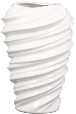 Casablanca Vase - Twist - Porz.weiß glänzend