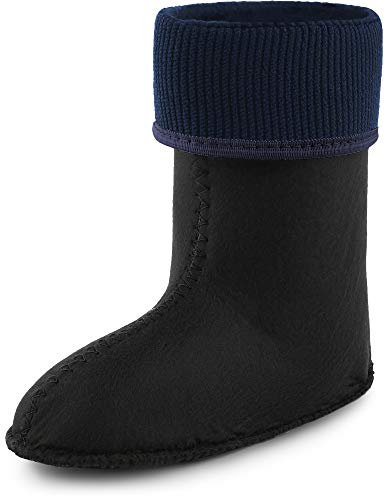 Ladeheid Kinder Mädchen Jungen Wärmende Stiefelsocken für Gummistiefel Innenschuh KL058 (Dunkelblau, 34 EU)