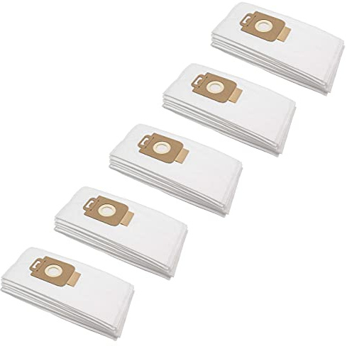 vhbw 50x Staubbeutel kompatibel mit Nilfisk 818460 | 600, Activa, 818460-00, 81846000, Action Staubsauger - 32,5cm x 15cm Weiß