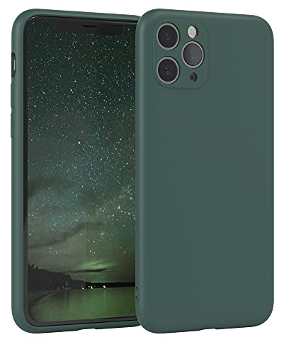 EAZY CASE - Silikonhülle für iPhone 11 Pro Hülle Silikon Case Grün weich stoßfeste Handyhülle iPhone 11 Pro Schutzhülle mit Kameraschutz Dünn Premium Schutz Cover TPU Phone Bumper in Piniengrün