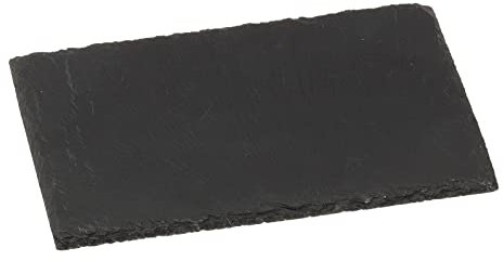Fachhandel Plus Schieferplatte Servierplatte Buffet Käseplatte Untersetzer Verschiedene Größen, Größe:14 x 22 cm