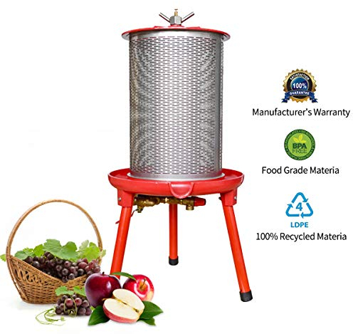 Hydropress Press Fruit and Wine Press for Cider Press Wine Making Apple Press Pear Press Honeycomb Press (20L)