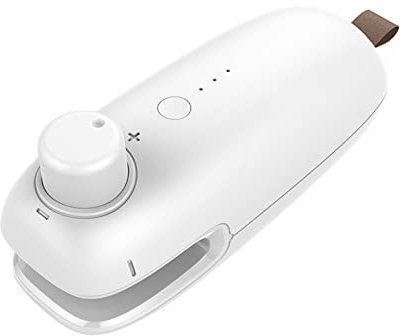 Soapow Sigillante 2 in 1 con taglierina per sacchetti di chip sacchetti di plastica USB ricaricabile da viaggio mini saldatrice per sacchetti di carta sigillatrice portatile mini sigillante