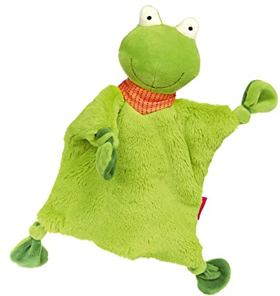 Sigikid 42934 Schnuffeltuch, Grün/Frosch, 28x22x7 cm