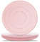 Yungala Pink Glass Plates set of 4 Hobnail Plates 10.5IN, Vintage dinner plates with matching pink glassware sets for Housewarming gift, Thanksgiving, Easter