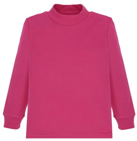 Ellepi 1 Pezzo Maglia Lupetto Bambino Bambina Manica Lunga CE7596 Caldo Cotone. Fucsia 10 Anni