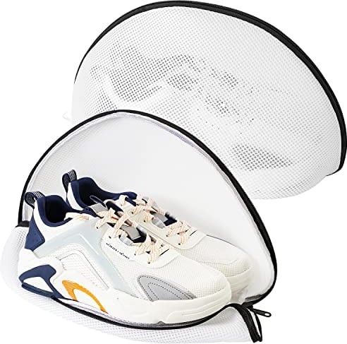 Prezon Schuhe Waschbeutel, Premium gepolsterte Mesh Wäschesack für Schuhe, Turnschuhe, High Protection Mesh Schuhbeutel für Waschmaschine, Lagerung und Reisen, 2 Satz
