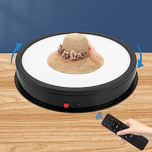 Drehteller Elektrisch 42CM 50KG Automatische Drehteller mit Fernbedienung 360 Grad Drehteller für Fotografie Live-Video Schmuck-Display 100-240V