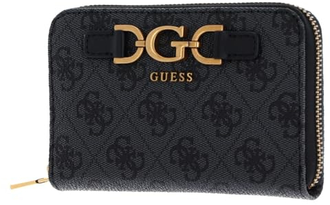 GUESS Dagan Medium Zip Around Coal Logo