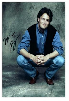 OWNPET Schauspieler Matthew Perry Autogramm Leinwand Poster Wandkunst Dekor Druck Bild Gemälde für Wohnzimmer Schlafzimmer Dekoration ungerahmt 60 x 90 cm