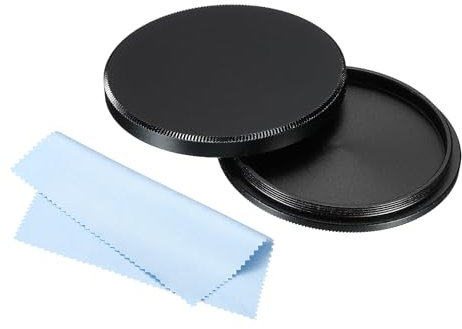 PATIKIL 40,5mm Tappo Obiettivo, 1pz 40,5mm Copriobiettivo Universale in Metallo per Filtro Obiettivo con Custodia Protettiva Anteriore Panno per Pulizia Fotocamera