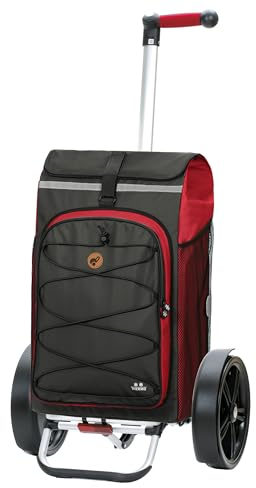 ANDERSEN Einkaufstrolley - Tura Shopper Fado 2.1 rot 74 L Einkaufswagen, Freizeit, Thermo, XXL, Aluminium, Griff ergonomisch, klappbar, Kugellagerad