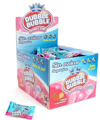 Dubble Bubble Sin Azúcar Sabor Fresa | Expositor con 150 Unidades