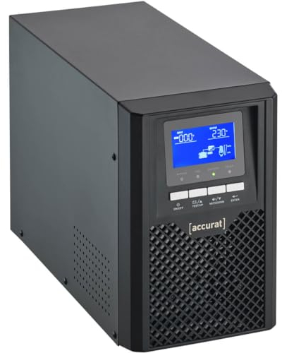 Accurat UPS Unterbrechungsfrei Stromversorgung Guard 1000-1000VA /900W, AC, LCD, RS232, Batteriekühlsystem, EPO, USB-B, SNMP-Karte- Online UPS, USV System