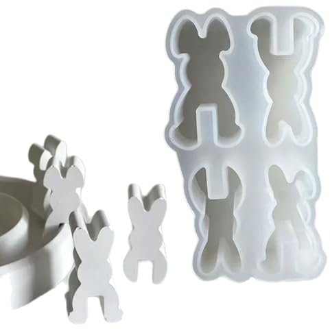 Silikonform Silikonformen Osterhase Dekostecker In Osterhasen Silikon Gießform Dekostecker/Randhocker Für Tabletts, Blumentöpfe Oder Schalen Osterdekoformen
