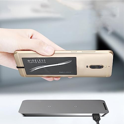 2PCS Wireless Charging Receiver for USB Type C Phones Universal Type C to Wireless Charger Adapter Sticker Compatible with USB C Mobile Devices