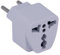 Adaptador Enchufe Viaje Multinacional Universal a Europeo Tipo C, Blanco, Francia, Alemania, Grecia, Islandia, Polonia, Portugal, España, EEUU, Canadá, Japón, Reino Unido, Australia, China, Suiza