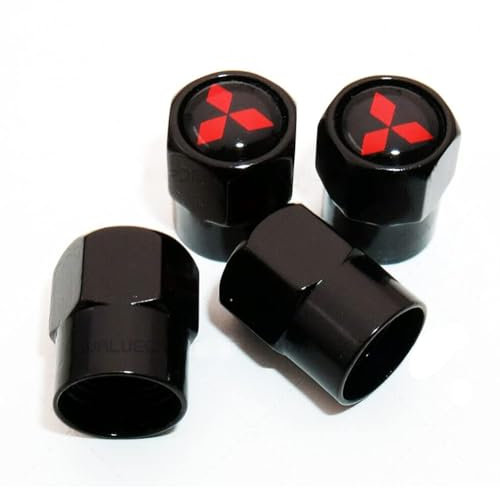 4 Stück Auto Ventilkappen für Mitsubishi Space Star, Autoventil Kappe Auto Reifenventil Kappe Staubkappen Zubehör für Autoreifen Reifenventilkappen