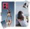 JGOYGYI Personalisierte Leder Handyhülle kompatibel mit Motorola Moto G85 G84 G64 g54 g42 G41 G34 G32 G31 G24 G22 G14 G13,Individuelle Text Bildern Foldable Flip Klapphüllen Case hülle