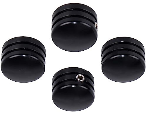 SANWAN Coprimozzi per bulloni, in lega di alluminio, neri, compatibili con tutti i modelli Harley-Davidson All Twin Cam, compatibili con i modelli Big Twin 1340 Evo