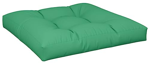 vidaXL Palettenkissen, Palettenpolster für Europaletten, Palettensofa Kissen Indoor Outdoor, Palettenauflage Sitzkissen, Grün Stoff