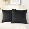 Ystyle Federe Cuscini di Natale in Velluto Arredo Divano Copricuscini 60x60 Camera da Letto Federe Arredo Casa Moderni Elegante Morbido Resistente con Cerniera Invisibile 2 Pezzi, Nero
