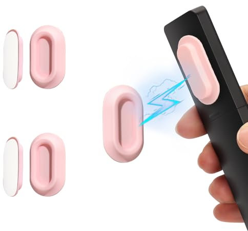 WALLFID Silikon-Magnet-Fernbedienunghalter,2 Pack Wand-Organisator für gekörnte Fernbedienungen,brandneues eingebettetes Slot-Design für sicheren Halt,selbstklebender TV-Speicher (Rosa 2 Pack)