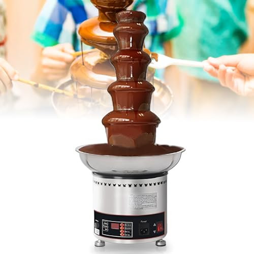 BOBVB Commercial Chocolate Fountain Fountain, Chocolate Fountain Mini Fondue Set, 4/5/6 Tiers Commercial Chocolate Fondue Waterfall, for Party, Restaurant & Wedding Buffet Equipment 5