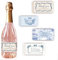 PH PandaHall 4 Styles 40pcs Wine Labels for Bottles Wine Bottle Labels for Wedding Self Adhesive Bottle Labels for Celebrations Wine Tags Blue Floral Stickers for Party Home Decorations 3.5x2 inches