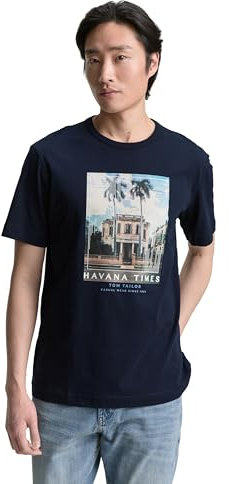 TOM TAILOR Herren 1046752 T-Shirt, 10668 - Sky Captain Blue, XXL EU