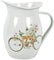 Emaillekanne Kleine Vasen Vintage Metall Blumenvase Milchkännchen Vase Blumen und Vögel für Blumen Rustikale Vase Small Rustic Vases Flower Pitcher