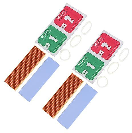 OSALADI 2sets Aluminum Ssd Heat Sink Heatsink Thermal Insulation Pads for Nvme Ssd