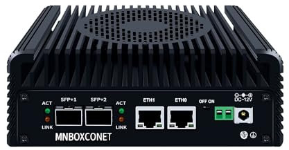 MNBOXCONET S2 Mini PC N355 2x10gb SFP+, Firewall Appliance Hardware Micro Büro, Barebone No RAM No SSD, 2xi226V 2.5Gbit LAN, USB C, TF Card Slot, Support Proxmox OPNsense Win, SPK/MIC