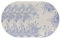 Wade Blue Floral Coupe Set of 4 Dinner Plates, 28cm, Earthenware, UK Designed Heritage Dinnerware, Made in Stoke-on-Trent