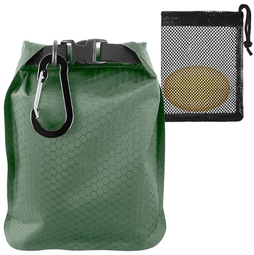 Uliya Reiseseifentasche Travel Mobiler Seifenbehälter für Seifenwürfeln Auslaufsicher Schnell Trocknende Seifentasche mit Seifenschaumbeutel und Haken Ideal für Reisen, Camping, Außenbereich (Grüner)