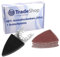 Trade-Shop 26-teiliges Set Schleifplatte Dreieckschleifpapier 50x50x35mm kompatibel mit Bosch PMF Multifunktionswerkzeuge