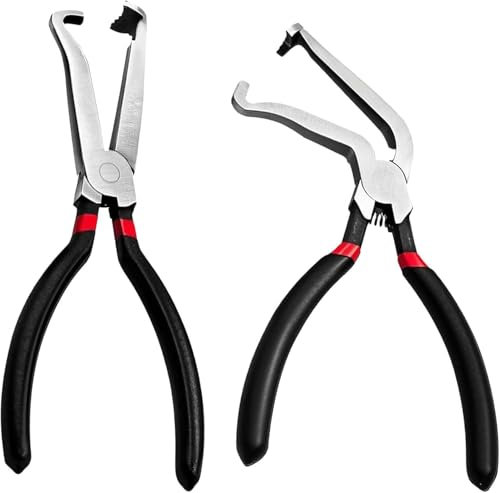 2pcs Electrical Disconnect Pliers Dismantling Car Wiring Cutting Lines Automotive Tools, Oil Pipes Separating Pliers Motorcycle Automotive Repair Tools,1*Black60°+1*Black Straight