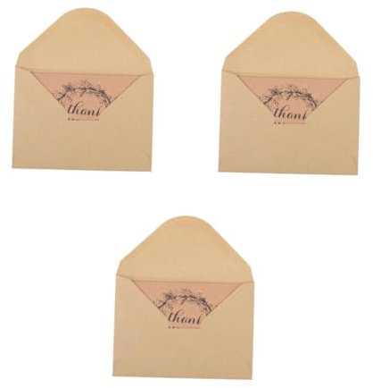 Warmhm Vintage Dankeskarten Set - 50 Stück Aus Recyceltem Kraftpapier - Ideal Für Hochzeiten Und Partys Inklusive Umschläge Um Ihren Gästen Danke Zu Sagen