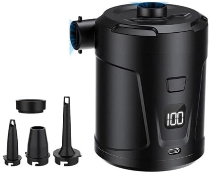 Bomba de Aire eléctrica Negra de 5200 mAh, compresor de Aire inalámbrico, batería Recargable, Bomba de vacío