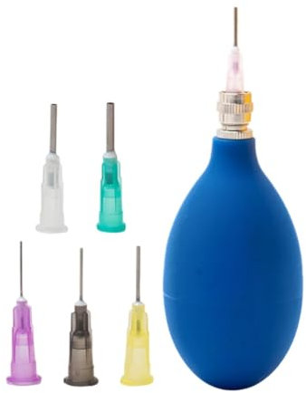 MagiDeal Precision Tip Applicators Clay Tools Set Rubber Oil Solvent Applicators,Squeezable,Pottery Tool Squeeze Bottle for DIY Quilling, blue