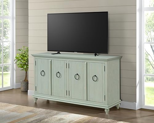 Martin Svensson Home Garden District Antique Sage Green Solid Wood 65 TV Stand