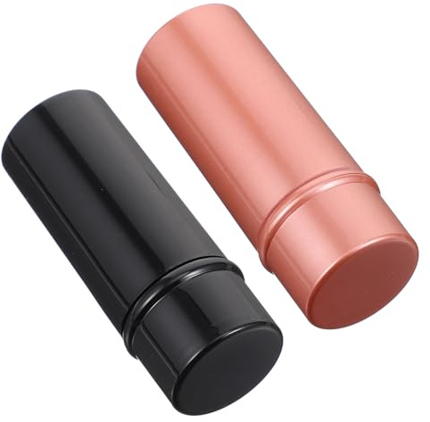 FOMIYES 2pcs Retractable Mushroom-shaped Makeup Brushes Lightweight Cosmetic Face Brush for Foundation and Loose Powder Application Portable Black and Red Design