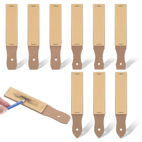 9 Stück Skizzieren Sie Bleistift Schleifpapier Set 3 Stile Malerei Bleistift Polieren Stift Spitze Schleifpapier Papierwischer Set für Feinschleifen Perfektes Polieren Feinschleifen