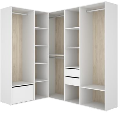 DEKIT Grupo RIMOBEL-Conjunto Armario-VESTIDOR Rincon con Trasera Reversible