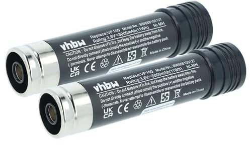 vhbw 2X Akku kompatibel mit Black & Decker Versapak VP4200, VP4300, VP430, VP510, VP450, VP600, VP4100 Werkzeug (3000 mAh, NiMH, 3,6 V)